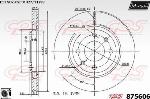 Maxtech 875606.0060 - Brake Disc autospares.lv