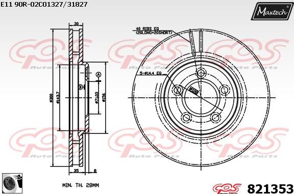 Maxtech 875616 - Brake Disc autospares.lv