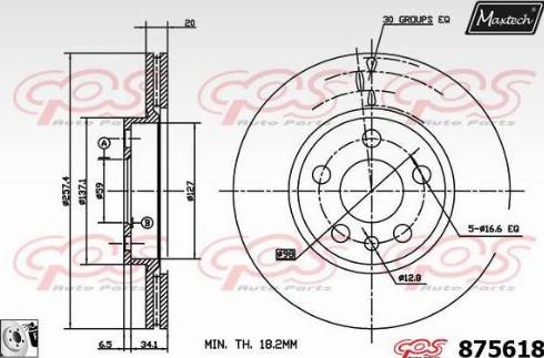 Maxtech 875618.0080 - Brake Disc autospares.lv