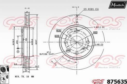 Maxtech 875635.6060 - Brake Disc autospares.lv