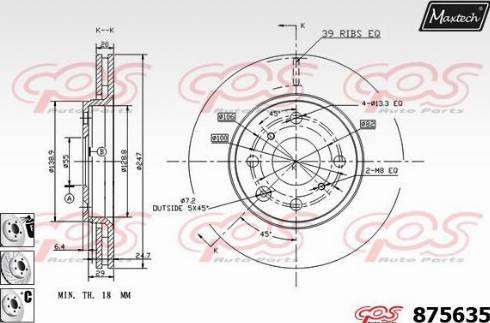 Maxtech 875635.6880 - Brake Disc autospares.lv