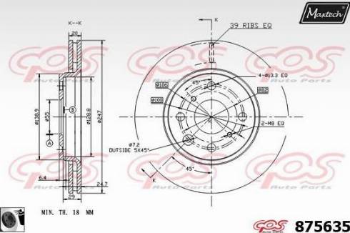 Maxtech 875635.0060 - Brake Disc autospares.lv