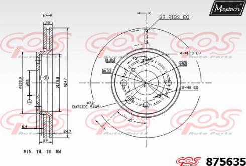 Maxtech 875635.0000 - Brake Disc autospares.lv