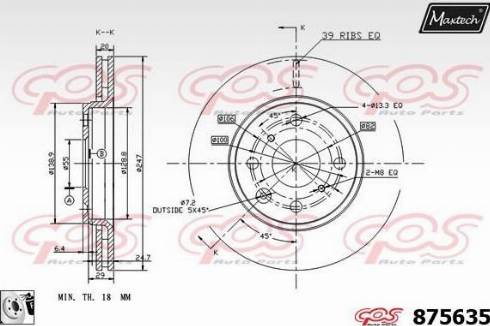 Maxtech 875635.0080 - Brake Disc autospares.lv