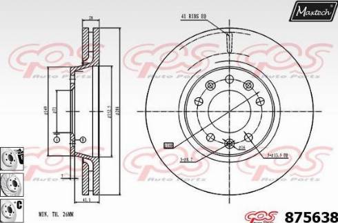 Maxtech 875638.6980 - Brake Disc autospares.lv