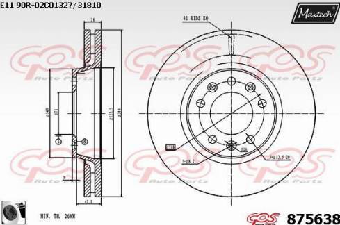 Maxtech 875638.0060 - Brake Disc autospares.lv