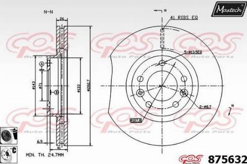 Maxtech 875632.6060 - Brake Disc autospares.lv