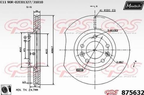 Maxtech 875632.0060 - Brake Disc autospares.lv