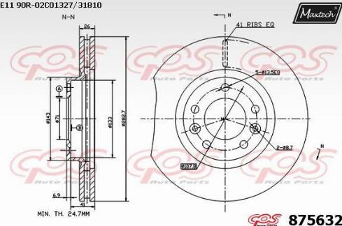 Maxtech 875632.0000 - Brake Disc autospares.lv