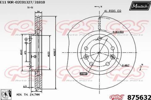 Maxtech 875632.0080 - Brake Disc autospares.lv