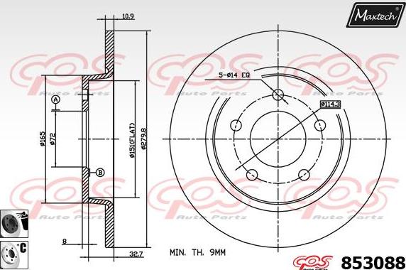 Maxtech 875632 - Brake Disc autospares.lv