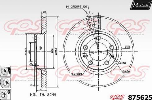 Maxtech 875625.6980 - Brake Disc autospares.lv