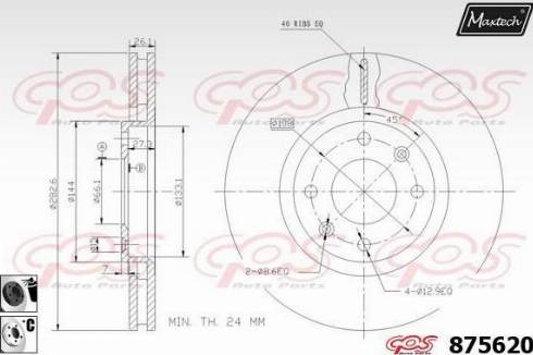 Maxtech 875620.6060 - Brake Disc autospares.lv