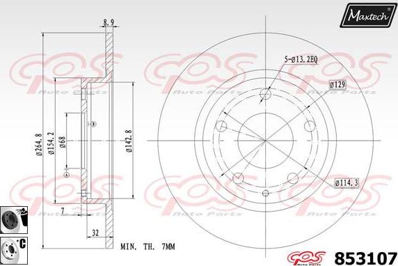 Maxtech 875620 - Brake Disc autospares.lv