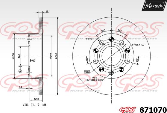 Maxtech 875628 - Brake Disc autospares.lv