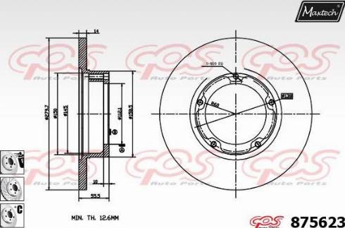 Maxtech 875623.6980 - Brake Disc autospares.lv