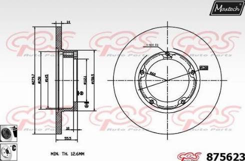 Maxtech 875623.6060 - Brake Disc autospares.lv