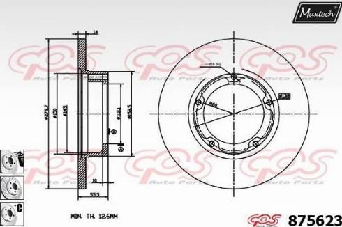 Maxtech 875623.6880 - Brake Disc autospares.lv