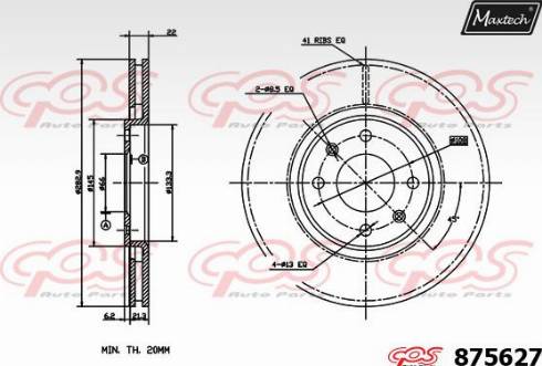 Maxtech 875627.0000 - Brake Disc autospares.lv