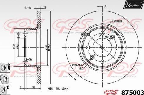 Maxtech 875003.6980 - Brake Disc autospares.lv