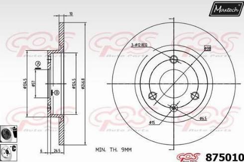 Maxtech 875010.6060 - Brake Disc autospares.lv