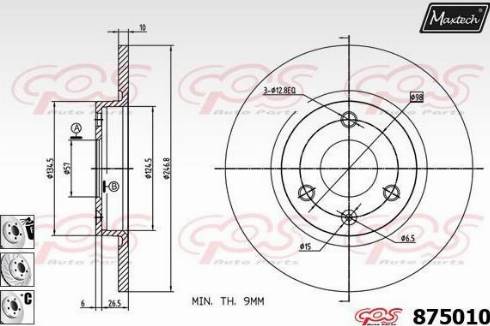 Maxtech 875010.6880 - Brake Disc autospares.lv