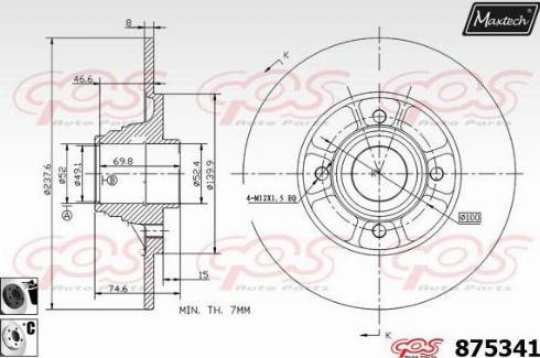 Maxtech 875341.6061 - Brake Disc autospares.lv