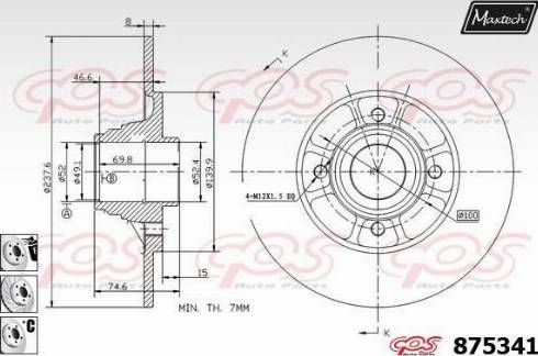 Maxtech 875341.6881 - Brake Disc autospares.lv