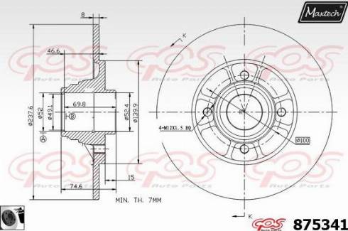 Maxtech 875341.0061 - Brake Disc autospares.lv