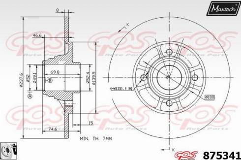 Maxtech 875341.0081 - Brake Disc autospares.lv