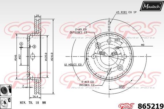 Maxtech 875342 - Brake Disc autospares.lv