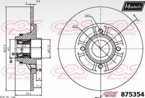 Maxtech 875354.0001 - Brake Disc autospares.lv