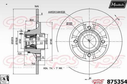 Maxtech 875354.0081 - Brake Disc autospares.lv