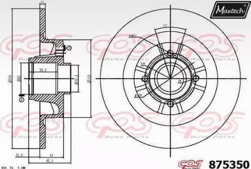 Maxtech 875350.0005 - Brake Disc autospares.lv