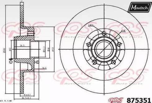 Maxtech 875351.6065 - Brake Disc autospares.lv