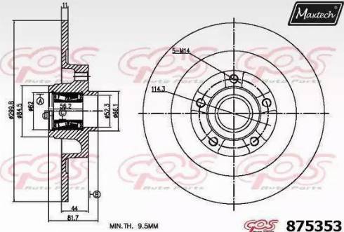 Maxtech 875353.6885 - Brake Disc autospares.lv