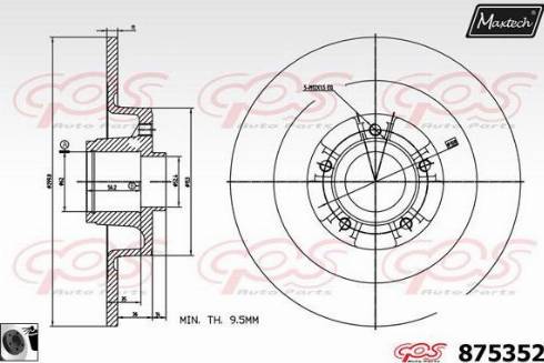 Maxtech 875352.0065 - Brake Disc autospares.lv