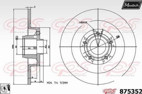 Maxtech 875352.0085 - Brake Disc autospares.lv