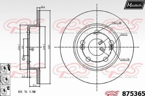 Maxtech 875365.6980 - Brake Disc autospares.lv