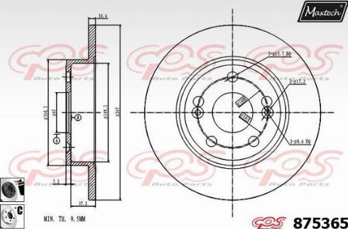 Maxtech 875365.6060 - Brake Disc autospares.lv