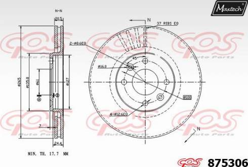 Maxtech 875306.0000 - Brake Disc autospares.lv