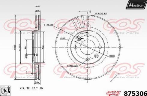 Maxtech 875306.0080 - Brake Disc autospares.lv