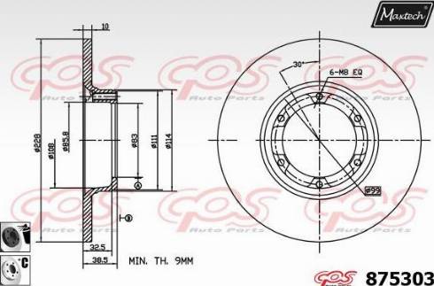 Maxtech 875303.6060 - Brake Disc autospares.lv