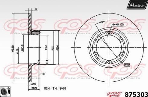 Maxtech 875303.0060 - Brake Disc autospares.lv