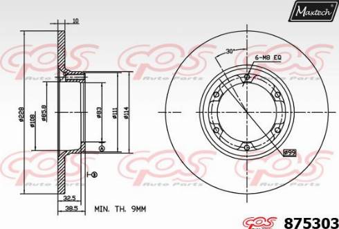 Maxtech 875303.0000 - Brake Disc autospares.lv