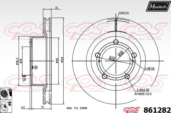 Maxtech 875303 - Brake Disc autospares.lv