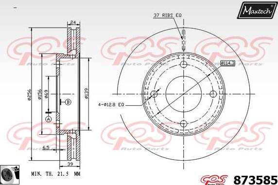 Maxtech 875314 - Brake Disc autospares.lv