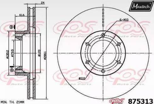 Maxtech 875313.0000 - Brake Disc autospares.lv