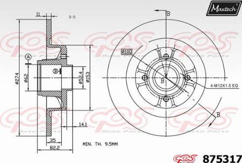 Maxtech 875317.0001 - Brake Disc autospares.lv