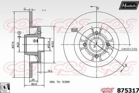 Maxtech 875317.0081 - Brake Disc autospares.lv